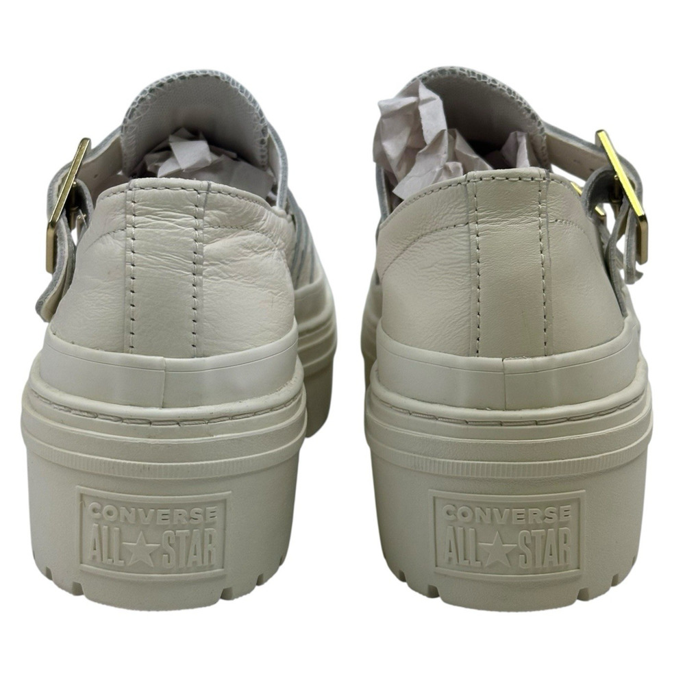 Converse Chuck Taylor All Star Lugged Heel Mary Jane Platform Egret Size 8.5 New - Picture 3 of 9